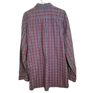 US Polo Assn. Shirt Mens 2XLT Red Button Up Long Sleeve Plaid Casual Pony